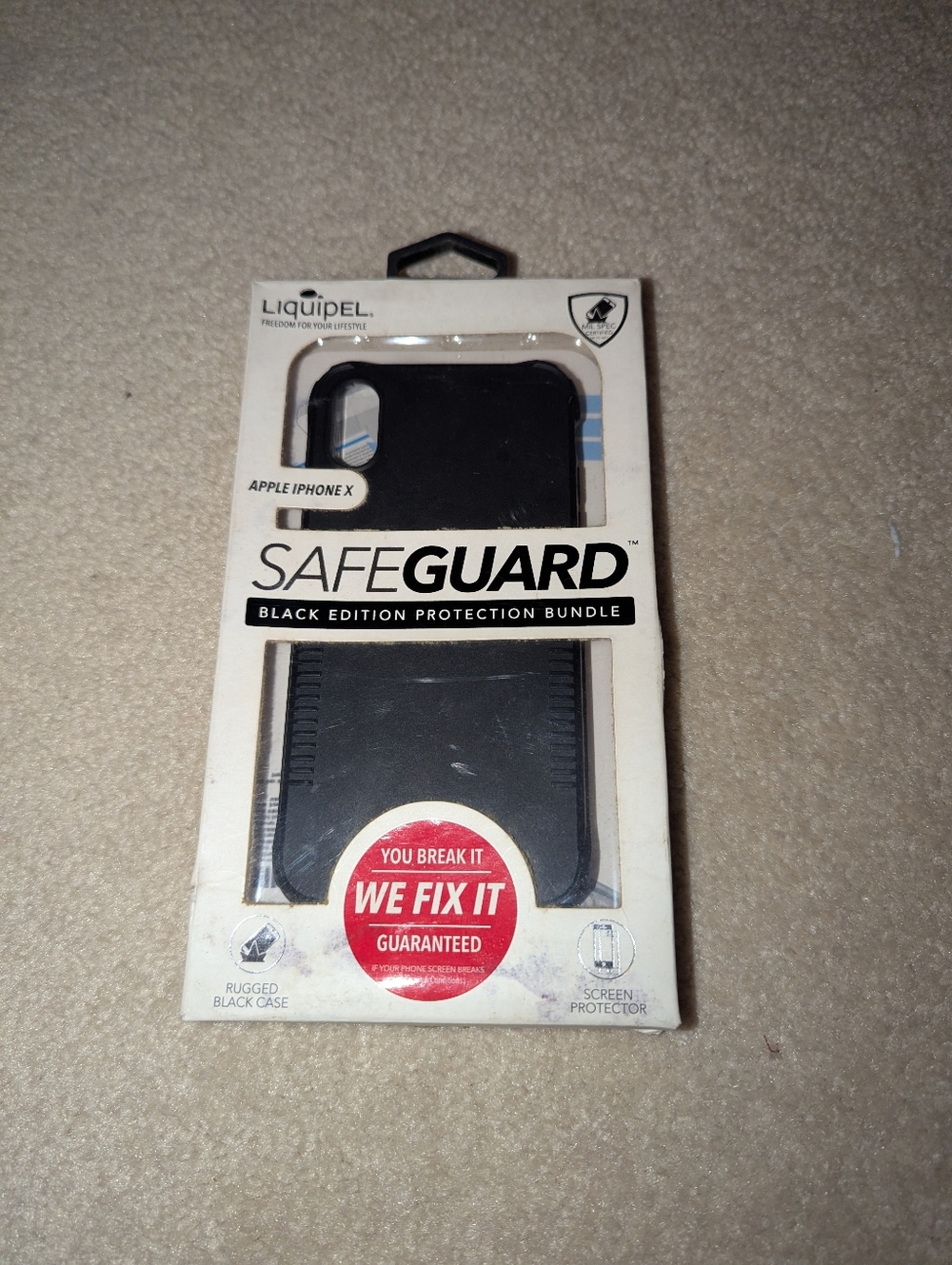 Nib SafeGuard Black iPhone X Protective Case Bundle